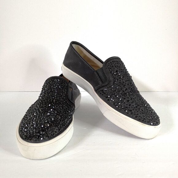 INC. International Concepts Sammee2 Size 8 Black Rhinestone Slip-On Sneaker - Picture 1 of 13